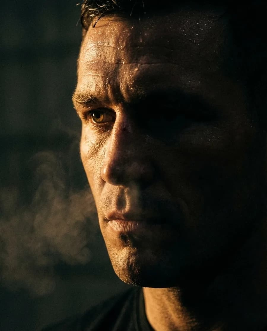 OMNI G.A.M.E. Expression — Nahaufnahme eines konzentrierten Gesichts